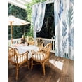 thumbnail image 5 of nqOlkjepod Outdoor Curtains for Patio Waterproof, Blue Green Botanical Outdoor Privacy Panels Grommet, Retro Summer Watercolor Leaf Plant Blackout Outside Curtains for Porch/Cabana 54"x84", 2 Panels, 5 of 8