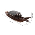 thumbnail image 2 of HOOWIFFY Vintage Wooden Sailing Boat Model with Traditional Folk Design Nautical Home Decor, 2 of 6