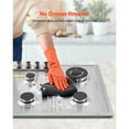 thumbnail image 5 of KFFKFF 24-Inch Gas Cooktop with 4 Burners, 27000BTU Stainless Steel Built-in Stove, Dual Fuel LPG/NG Convertible with Safety Features for Kitchens, Apartments, and RVs, 5 of 9