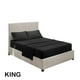 thumbnail image 1 of Juego de ropa de cama para el hogar Sábana de cama Funda de colchón Funda de almohada Juego de ropa de cama de poliéster de color sólido, Negro, Rey, 4pcs / set Vogacara HA6267-40B, 1 of 7