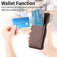 thumbnail image 3 of For Oppo Find X8 5G Phone Case Retro Jean Cloth Texture Leather Back Cover Card Holder - Green, 3 of 5