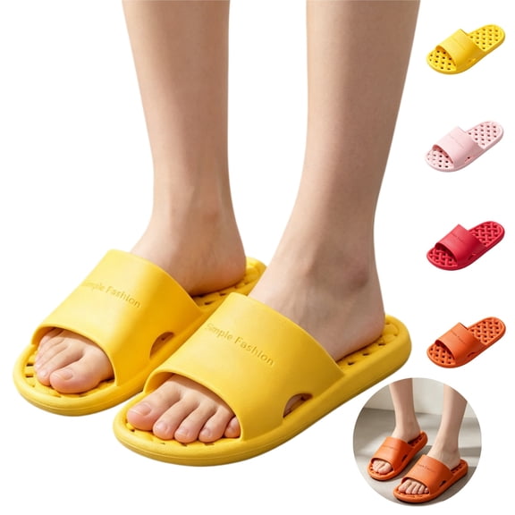 Mfakffe Shower Shoes Open Toe Non Slip Slides Soft Quick-Dry Slip on Sandals Lightweight House Slippers
