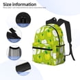 thumbnail image 3 of Fuzoiu Green Apple Print School Backpack for Teens,Large Bookbag,Lightweight Laptop Bag for Travel, Work, School & Outdoor Adventures, 3 of 6