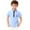 Blue, variant on Boys School Uniform Short Sleeve, Button Stripe Solid Pique Polo Shirt Summer Pullover Golf Tee Blue 7-8 T