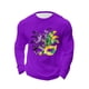 thumbnail image 5 of Mens Casual Camisetas de Manga Larga Cuello Redondo con Estampado de Carnaval, Suelto Elástico Top de Fitness para el Uso Diario, 5 of 5