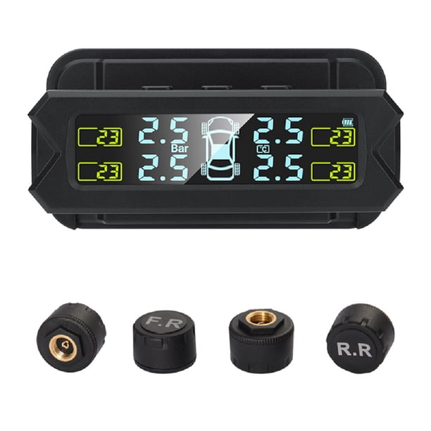 Sidaley Sistema automático de presión de neumáticos con sensores externos IP67 a prueba de agua con alarmas de seguridad Pantalla LCD digital Probador Cámaras de salpicadero de coche Sidaley VI015218-00