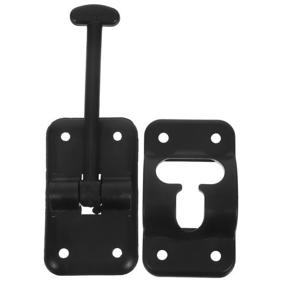 OUNONA Black Plastic T-Style Door Latch, Durable Rv Entry and Travel Trailer, Silent Operation, 1Set