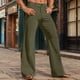 thumbnail image 2 of Pantalones acampanados de pana para hombre: color liso informal, diseño con múltiples bolsillos, cintura elástica para uso profesional o vacacional., 2 of 8