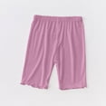 thumbnail image 5 of Ymyiu Girls Biker Shorts Toddler Girl'S Shorts Elastic Waist Wide Leg Ruffle Hem Loose Casual Summer Shorts Size 6-7 Years (Purple,6-7 Years), 5 of 6