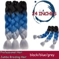 thumbnail image 2 of Ombre Jumbo Braiding Hair Extensions High Temperature Synthetic Twist Hair Multiple Colored Hair, 2 of 5