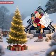 thumbnail image 3 of Metal Hanging Christmas Tree Wind Spinner - Decorative Dark Blue Outline with Festive Elements for Yard & Garden Decor, 3 of 7