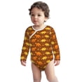 thumbnail image 2 of Xecao Dinosaurs and Leaves Print Baby unisex-baby Cotton Long-sleeve Bodysuits-3 Months, 2 of 6