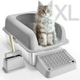 thumbnail image 1 of VEVOR Bac à Litière pour Chat de 6 Po de Profondeur, Bac à Litière Sans Odeur avec Pied de Filtration, 1 of 9