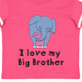 thumbnail image 4 of Inktastic I Love my Big Brother Elephant Blue Pink Girls Toddler T-Shirt, 4 of 5