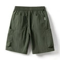 thumbnail image 3 of Mens Cargo Shorts Large Size Loose Breathable Thin Pocket Work Pants Bermuda Shorts Army Green M, 3 of 7