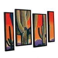 thumbnail image 2 of ArtWall Rick Kersten "Saguaro Dawn" 4-Piece Floater-framed Canvas Staggered Set, 2 of 2