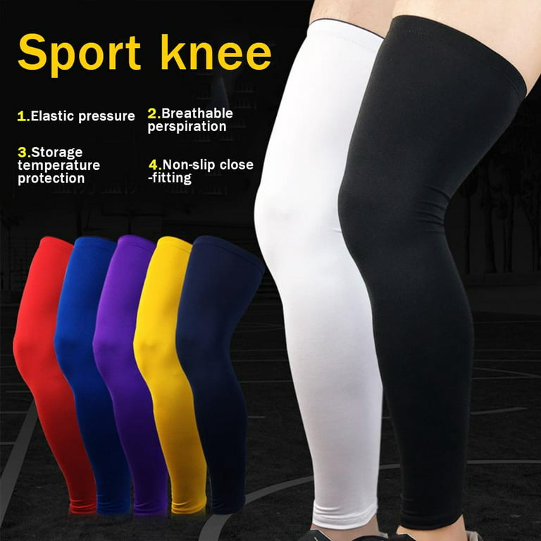 1Pair Sports Long Leg Compression Sleeves Anti-UV Elastic Leg Cover for Men  Women Cycling Running Basketball Football Volleyball - AliExpress
