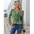 thumbnail image 6 of Zeagoo Shirts for Women 2025 Trendy Long Sleeve Tops Pleated Boho Blouses Business Casual Work Tunic Tee Tshirts, 6 of 7