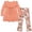 Coral, variant on Girls Plum Ruffle Top & Floral Flared Legging Set, Toddler,Size 4T (2-PCS)
