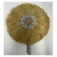 thumbnail image 2 of African Feather Fan, Dance Bridal Fans for Wedding, White and Turkey Feather Fan, Wedding Bridal Fan, 2 of 5
