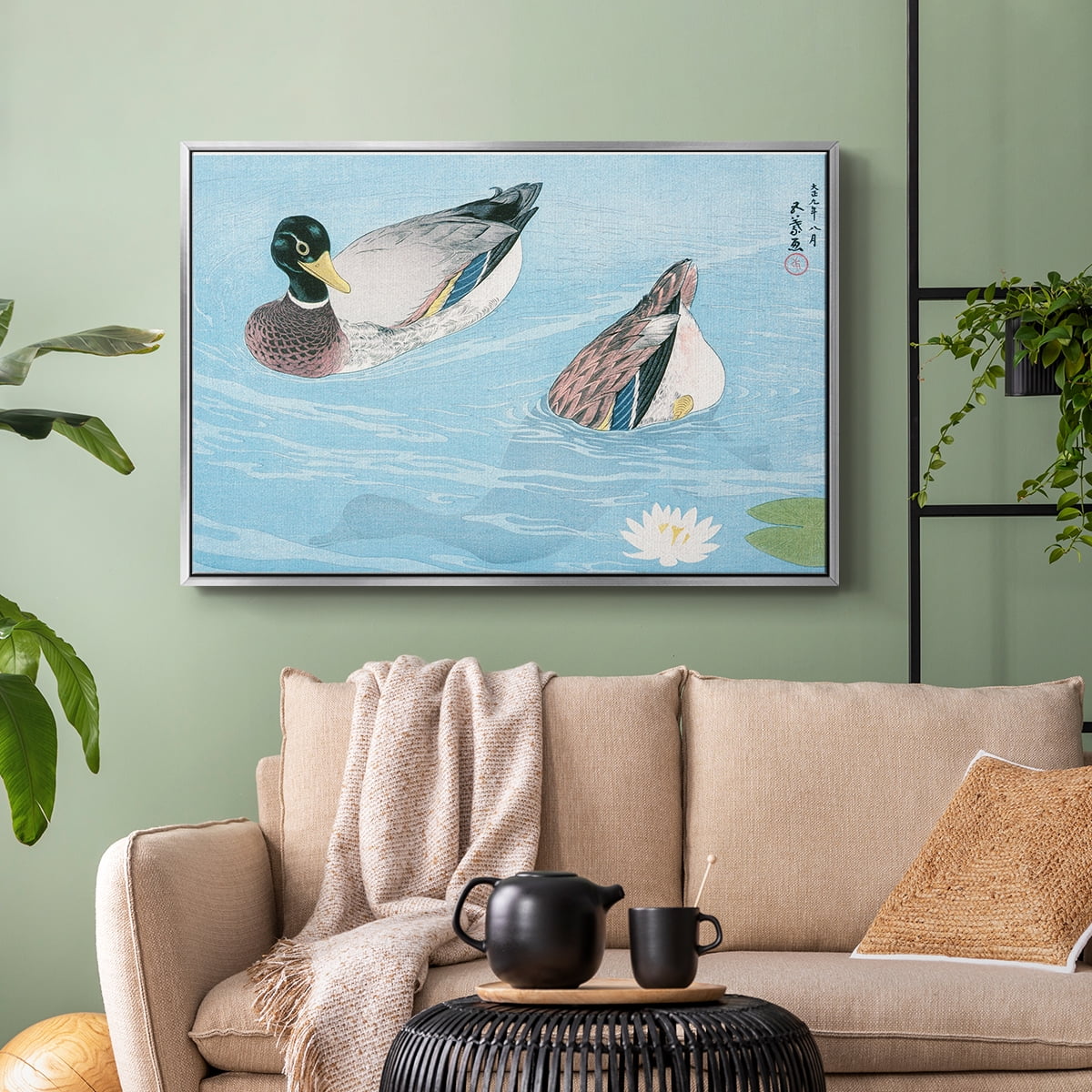 Vintage Animal Print-II By Wexford Home Framed in Silver Wood Gallery Wrapped Canvas 27 in. x 41 in.