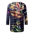 thumbnail image 5 of PMUYBHF T-Shirt Imprimé Joyeuses Fêtes Manches 3/4 Col Rond Blouse 3806 m, 5 of 5