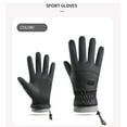 thumbnail image 3 of Cinvoph Winter Gloves for Men Women Outdoor Windproof Driving Cycling Gloves Polar Fleece Gloves Non-slip Gloves for Outdoor Snow Activity Sports Soccer Shooting Gaming, A#Black, 3 of 8