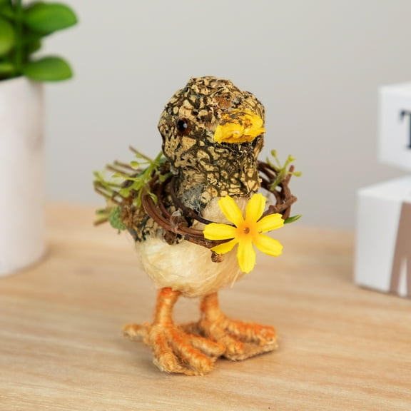 Northlight Standing Spring Floral Duck Figurine - 4.25"