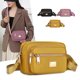thumbnail image 1 of Bolso mensajero de lona grande - Bolsa impermeable de viaje y gimnasio para hombres y mujeres, 20x14x6 pulgadas, amarilla o rosa, 1 of 6