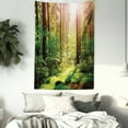 thumbnail image 3 of Forest Tapestry, Forest in Spring Time Sunset Moss Woods Leaf Wilderness Fantasy Magical View Print, Wall Hanging for Bedroom Living Room Dorm Decor, 40W X 60L Inches, Green Brown, by Ambesonne, 3 of 5