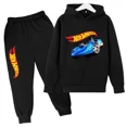 thumbnail image 3 of Conjuntos de ropa deportiva para niños de Hot Wheels, primavera y otoño, informales, para niños de 3 a 13 años, sudadera con capucha y pantalones, 3 of 4