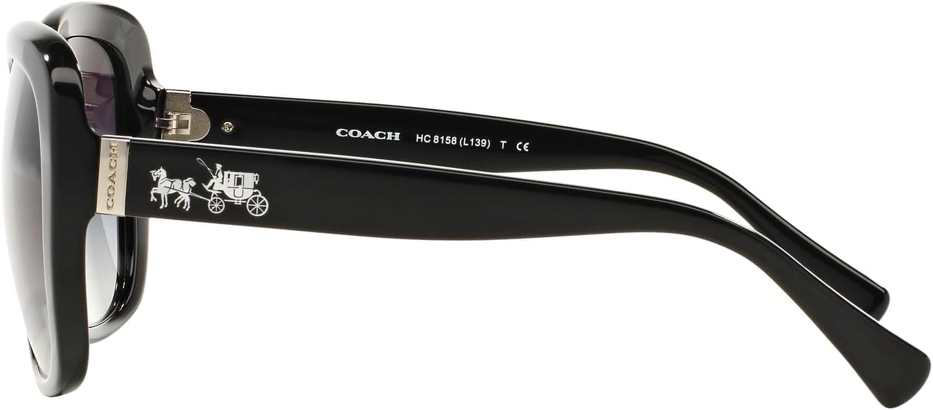 COACH HC8158 500211 Black Light Grey Gradient 58 mm Women's Fashion Sunglasses