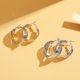 thumbnail image 3 of Pendientes redondos llamativos con forma de globo para mujer, aretes ligeros, redondos, geométricos, con pasador cepillado, 2 uds., 3 of 5