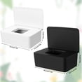 thumbnail image 2 of KABOER 2 Pack Wipes Dispenser, Refillable Baby Wipes Container, Flushable Wet Wipes Holder for Bathroom, Wipes Storage Box Case with Sealing Lid, Suitable for Home Office Cars (Black and White), 2 of 7