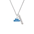 thumbnail image 2 of Delight Jewelry Silvertone Royal Blue ''Big Sister'' with Heart Silvertone Guardian Angel Bar Charm Necklace, 23", 2 of 4