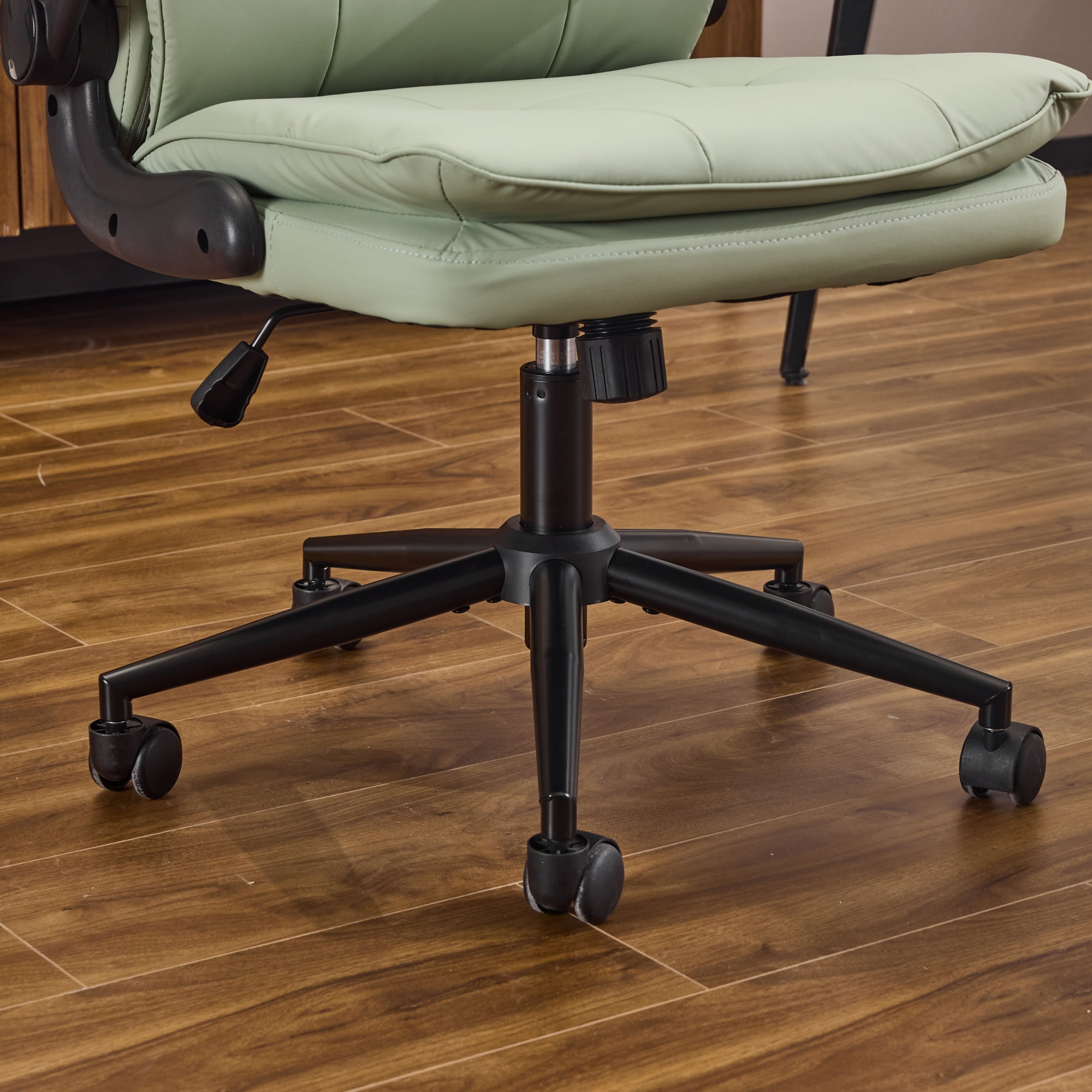 Ktaxon High Back Office Chair – Swivel Desk Chair with Wheels, Adjustable Height & Flip-Up Armrests, Cat Scratch Resistant Fabric Light Green