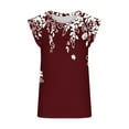 thumbnail image 4 of Nmnitkp Plus Size Tank Tops for Women Summer Casual Floral Crew Neck Sleeveless Shirts Loose Fit Pleated Tunic Tops S-2XL, 4 of 4