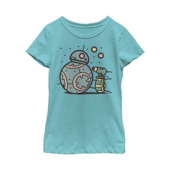 Girl's Star Wars: The Rise of Skywalker Droid Cuties Graphic Tee Tahiti Blue Medium