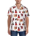 thumbnail image 5 of KLL Men's Hawaiian Shirt Short Sleeve Button Down Beach Shirts-Cute Cat And Christmas Gift, 5 of 6