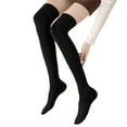 thumbnail image 5 of Dbuoem Women Thigh High Socks Winter Warm Over The Knee Socks Extra Long Knitted Boot Stockings Thick Leg Warmers, 5 of 7