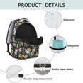 thumbnail image 4 of French Bulldog and Sunflower Backpack for School, Cute School Bag with Adjustable Shoulder Straps and Padded Back, 15.3"x11"x7.1", 4 of 5