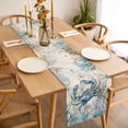 thumbnail image 3 of Coastal Crab Table Runner - 36 Inch Long, Kitchen Dining Table Runner Dresser Scarves, Vintage Summer Beach Coral Ocean Farmhouse Decor for Coffee Tables Wedding Party Banquet, 3 of 8