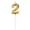2, variant on Tyeign Gold 3D Number 1 Birthday Candle Cake Topper for Boys Girls teen Party, Sparkle Wax Numeral Decoration for Wedding Anniversary, 1 × Number Candle