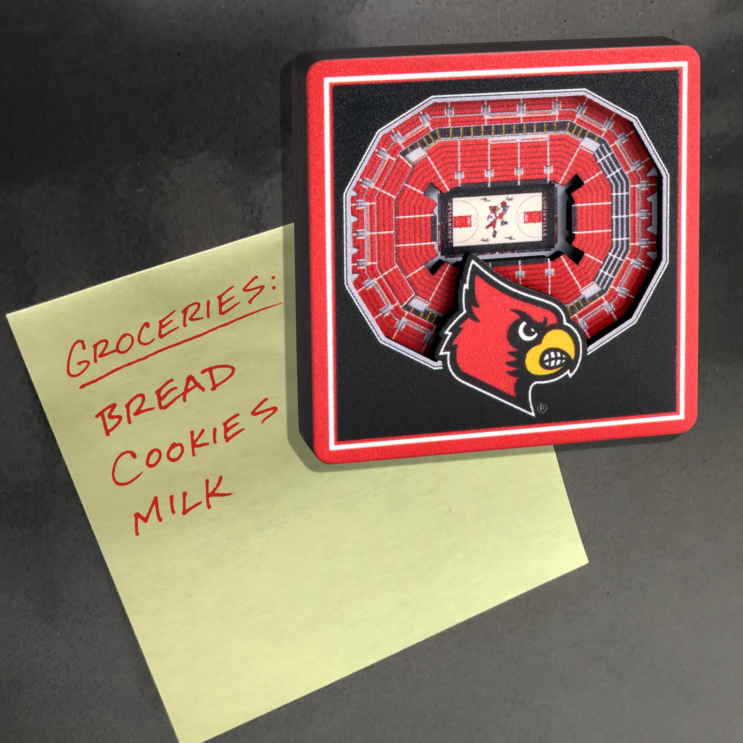YouTheFan NCAA Louisville Cardinals 3D StadiumView Magnet