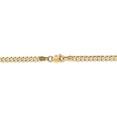 thumbnail image 4 of Real 14kt Yellow Gold 3mm Open Concave Curb Chain; 18 inch; Lobster Clasp; for Adults and Teens; for Women and Men, 4 of 5