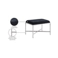 thumbnail image 2 of Meridian Furniture Valley Black Chenille Fabric Bench, 2 of 7