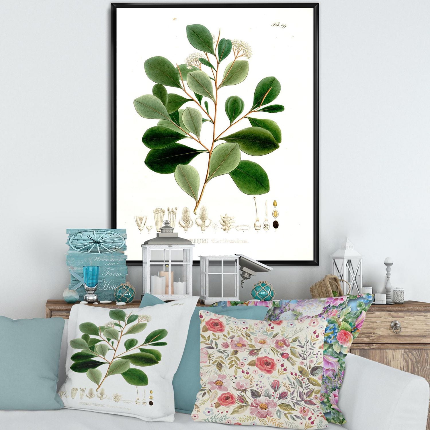 Designart Botaniques d'époque IV ART MURAL À CADRE FLOTTÉ