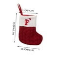 thumbnail image 3 of Moocorvic Christmas Stockings with Initials, Embroidered Letter Knit Christmas Stocking for Family Holiday Decorations and Xmas Gift (F,Red), 3 of 9