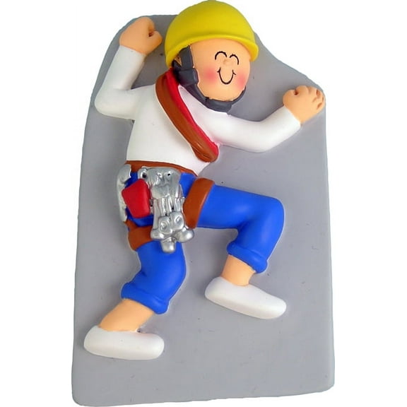 Rock Climber Male Personalized  Christmas Ornament DO-IT-YOURSELF