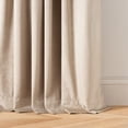 thumbnail image 3 of Martha Stewart Martha’s Velvet Curtain Panel Pair, Linen, Pole Top, Back Tab, Room Darkening, Lined, Indoor, Adult, 2 Piece Set, 50" x 63", 3 of 5